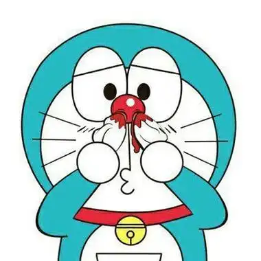 叮当猫 - 流鼻血表情包(超萌萌哒)_动漫_卡通_可爱表情