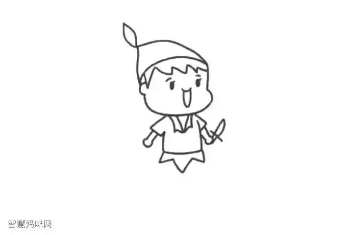 彼得潘简笔画画法步骤-图3