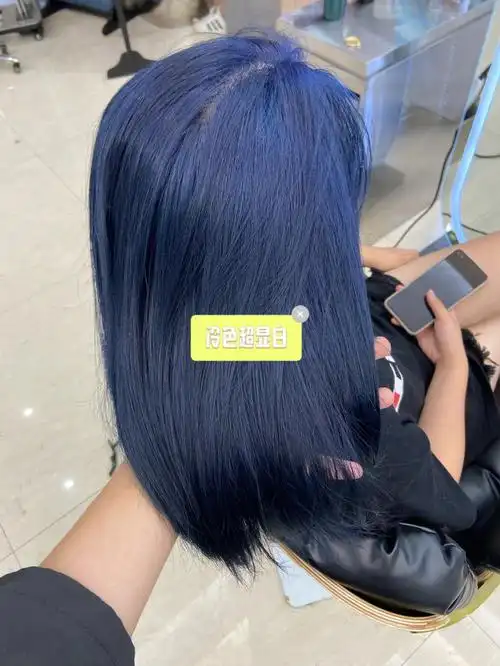 原生黑发不用漂发的蓝黑色染发