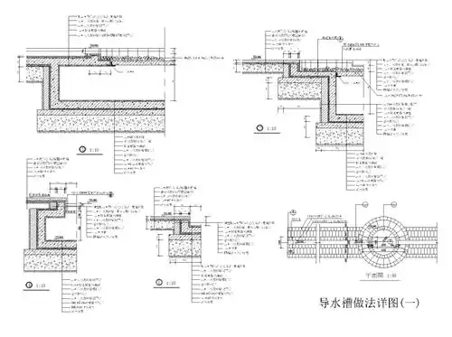 21套溪流水池cad施工图