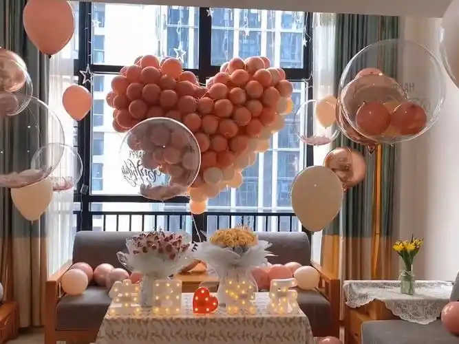 [蛋糕][蛋糕]过生日把家里布置的温馨浪漫67和家人一起约上三五好友