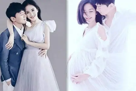 图谢娜孕肚写真曝光画面温馨感人