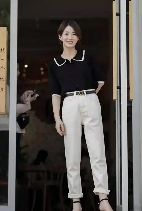 白裤子搭配什么颜色上衣比较好看,白色裤子配什么颜色上衣好看(按"4