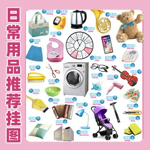 看图识物有声挂图宝宝认知启蒙早教发声音新款墙贴日常生活用品