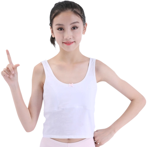 女童发育期小背心儿童少女小背心内衣棉小学生中大童文胸女孩内衣