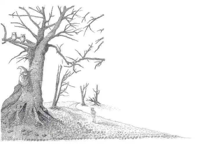 童话绘本金鹅钢笔线稿