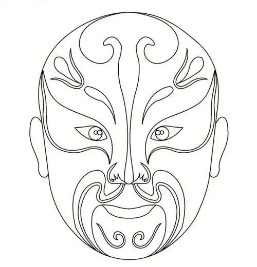 脸谱简笔画幼儿园简笔画说唱脸谱