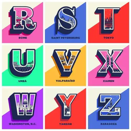 vol.1032丨装饰风格英文字母设计