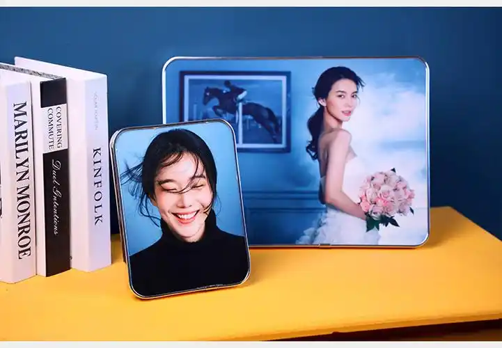 拉米娜水晶摆台洗照片冲印加相框7寸宝宝婚纱照制作放大挂墙