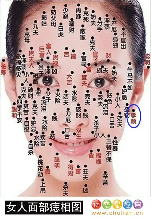 女人夫人痣代表什么女人脸上的贵夫人痣下巴桃花劫痣面部痣相大全1