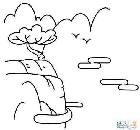 风景画简单好画的风景画儿童山水风景简笔画漂亮的山水风景简笔画大全
