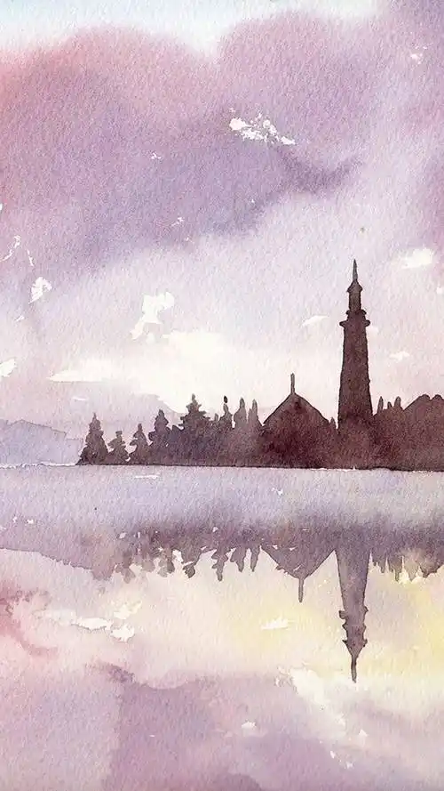 唯美手绘自然风光高清手机壁纸