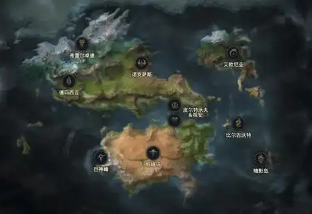 符文之地的地图好了,英雄联盟宇宙中,诸多故事都发生在这个瓦罗兰大陆