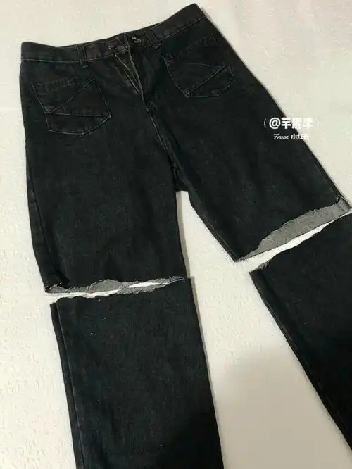 干货闲置牛仔裤别扔剪成五分裤敲好穿73