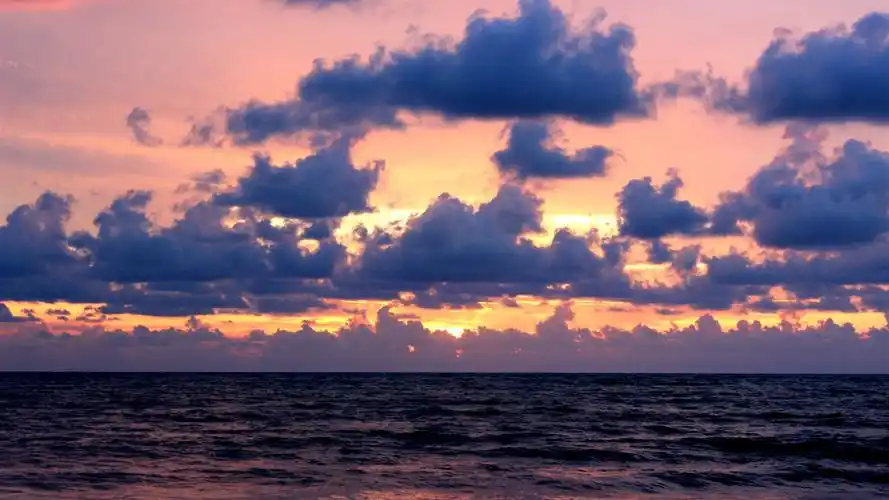 海,云彩,日落,自然风景 iphone 壁纸