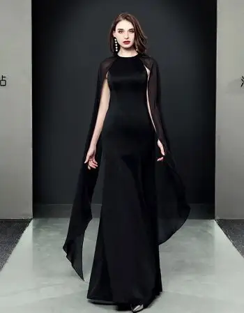 【圣诞节送礼】晚礼服女2018新款宴会主持人高贵优雅长款洋装礼服端庄