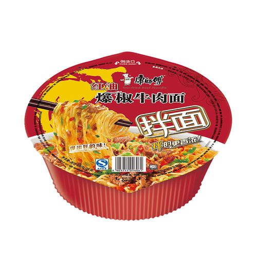 康师傅方便面干拌碗爆椒牛肉面127g泡面速食面即食面冲泡方便面