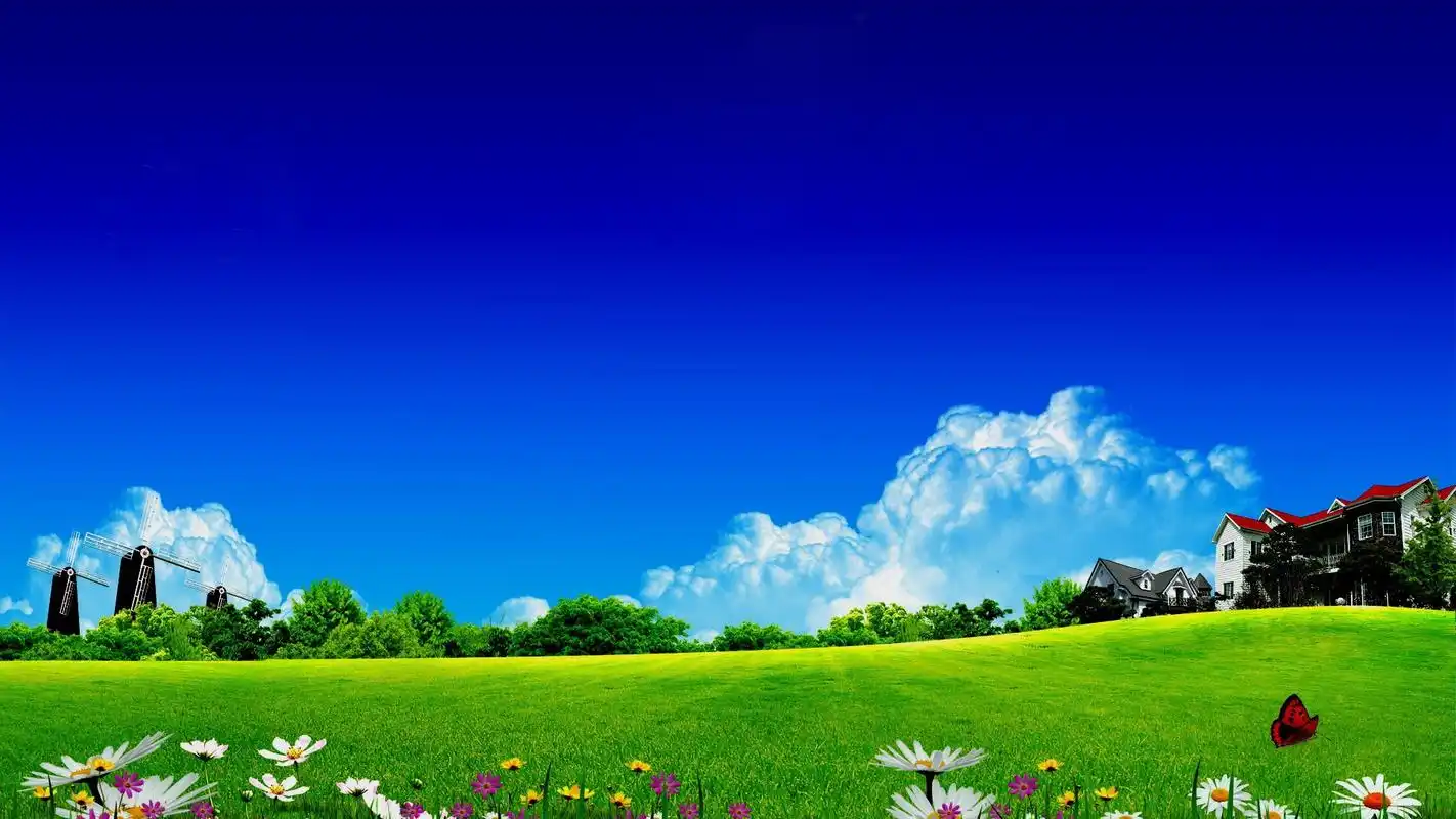 精选蔚蓝天空清新风景桌面壁纸下载