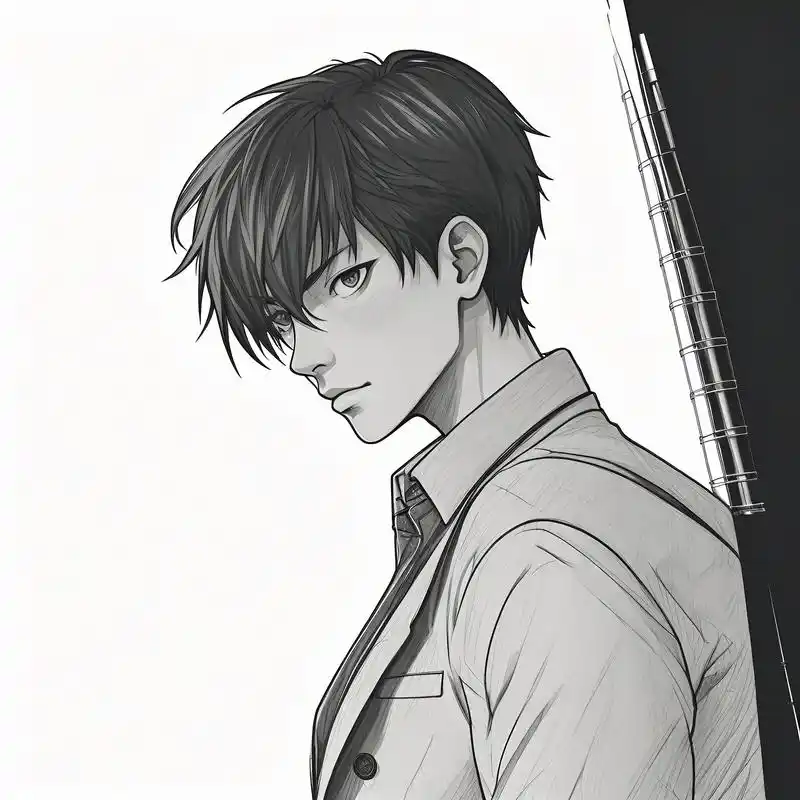 🎩🖋️ 黑白素描:西装男士风采