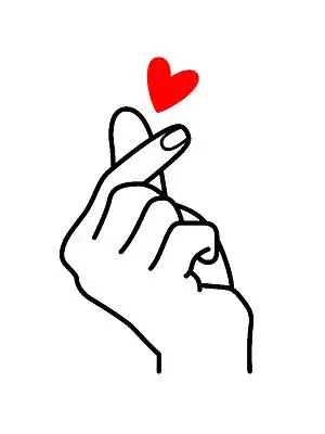 比心手势爱心素材520情人节表白元素