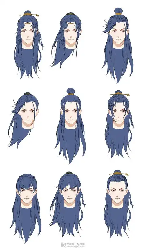 古风男性的发型设计