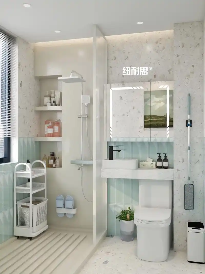 新时代新装修|2平米卫生间好看又好用.95 混搭装修,小户型 - 抖音