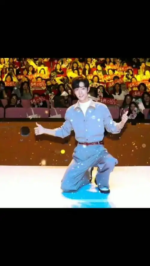 单膝下跪只有两张,一张给了小飞侠们,另一种给了王一博0303#肖战