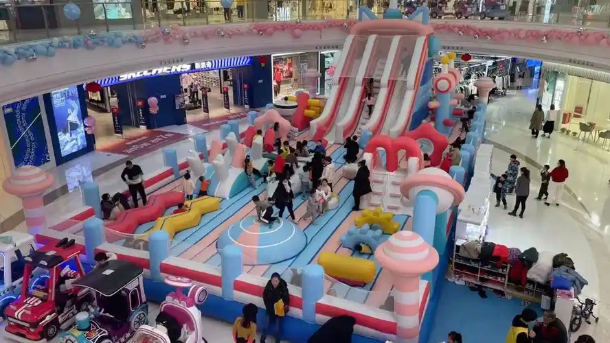 商场中庭购物广场公园#充气城堡 高端定制#蹦床 #儿童乐园 #滑滑梯真