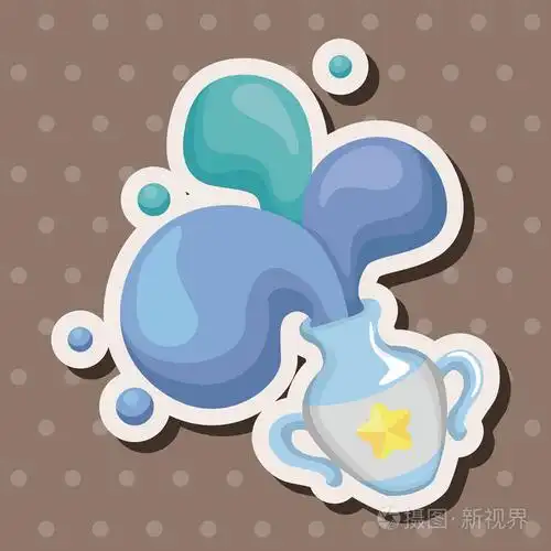 星座水瓶座主题元素
