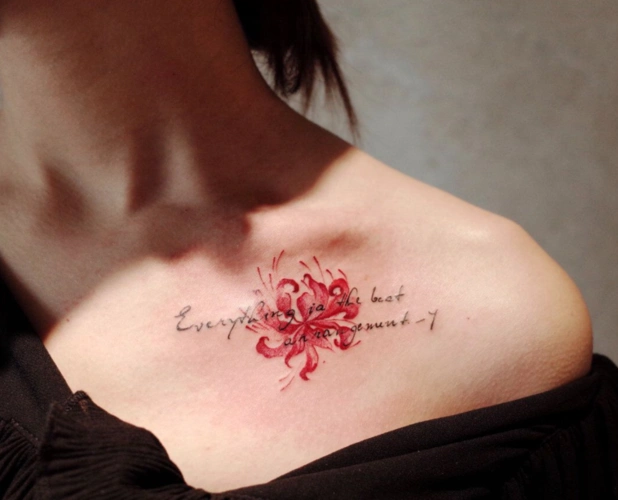 2020最新男女彼岸花纹身图案大全个性十足的彼岸花纹身8