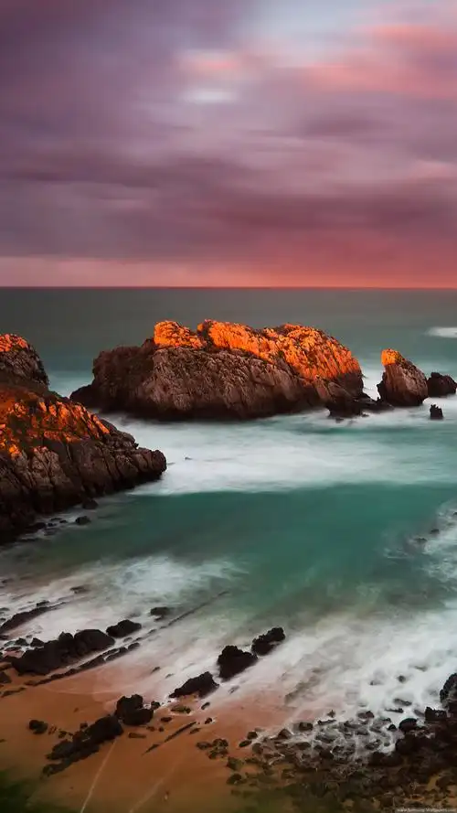 海边风景唯美沙滩海浪小清新手机壁纸专辑套图8