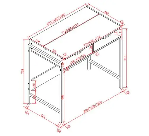 书桌简约家用 笔记本电脑桌学生创意写字桌子多功能学习桌