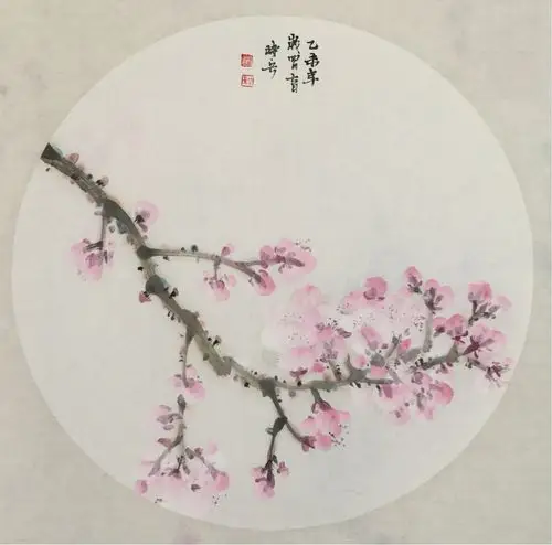 杏花春影-宋时兵杏花写生