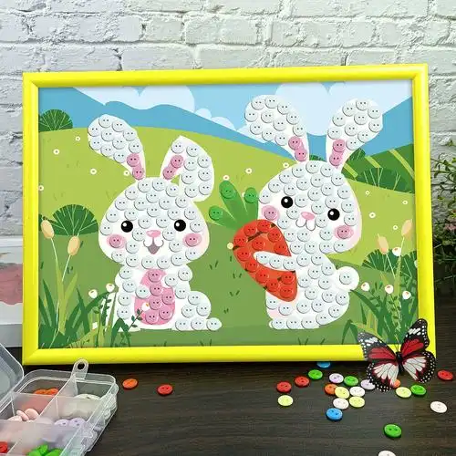 进行精挑细选,该商品选自浙江 金华地区的淘宝集市"博士芽手工纽扣画"