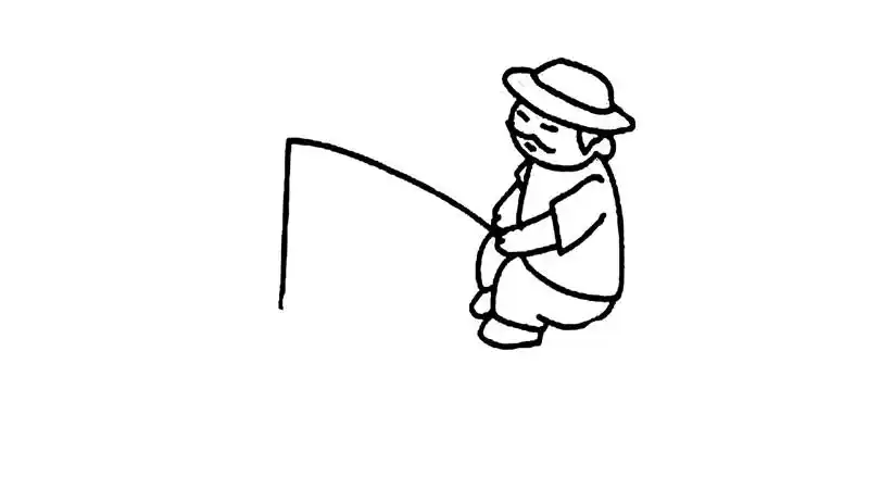 钓鱼简笔画