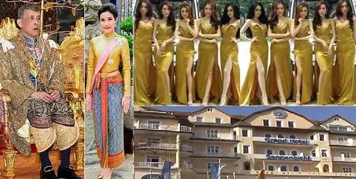 泰国国王带20名嫔妃度假,打扮成特种空军编队,真是太会玩了吧!