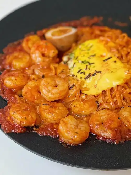 夜宵必备78韩式奶油大虾火鸡面