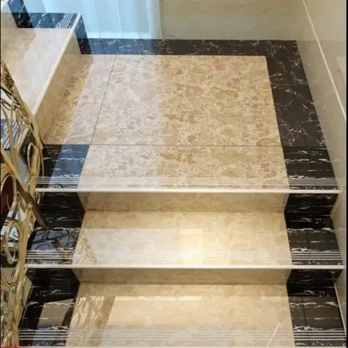 楼梯瓷砖踏步砖一体式梯步砖通体大理石台阶地板砖防滑耐磨梯级砖