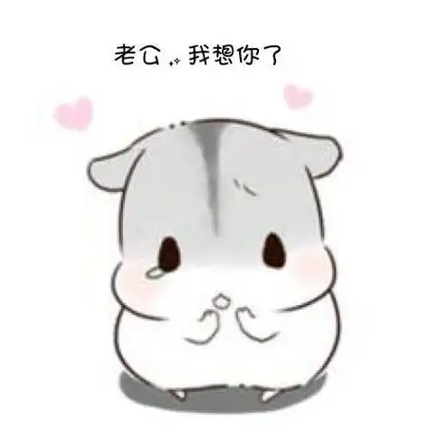 仓鼠表情包:老公呢,老公我想你了,想要老公的抱抱