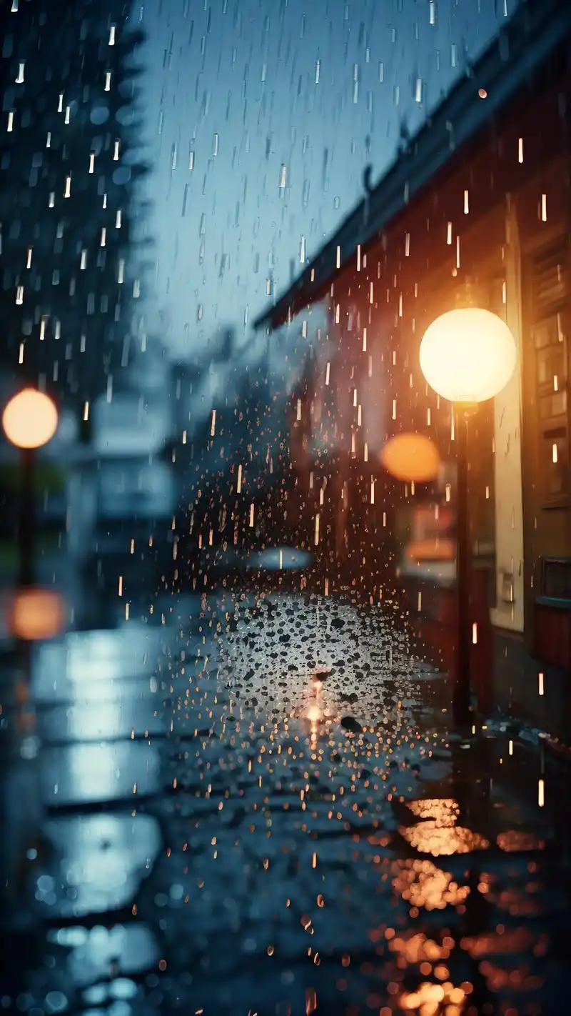 9715雨夜路灯下的伤感壁纸92