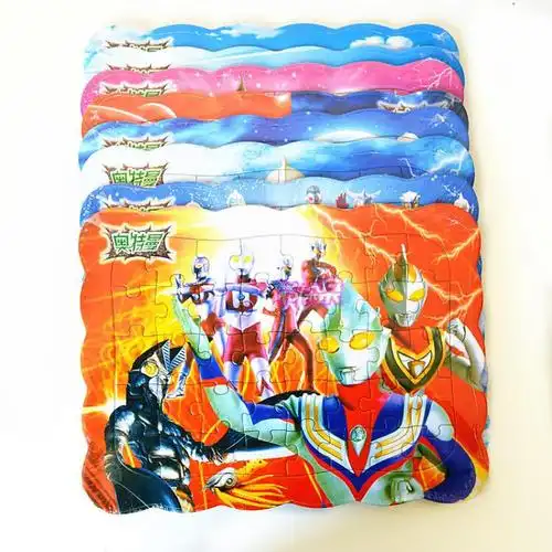 奥特曼拼图纸质40片儿童拼图板宝宝3-4-5-6岁男孩女孩益智力玩具 40片