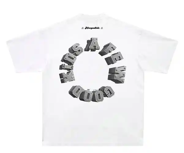 fff马思唯afgk联名同款黑白金属印花logo夏新款潮流t恤男短袖情侣金属