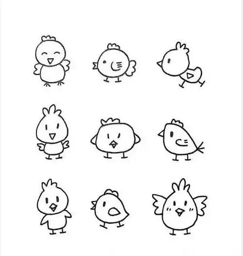 儿童简笔画简笔画创意美术凡熙创意美术手工坊超级可爱的小动物简笔画