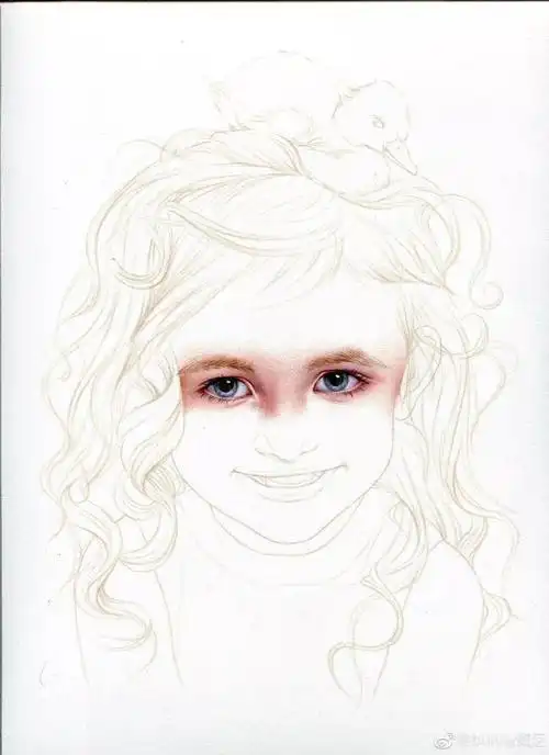 彩铅人物画零基础教程教你如何画小女孩彩铅人物头像教程