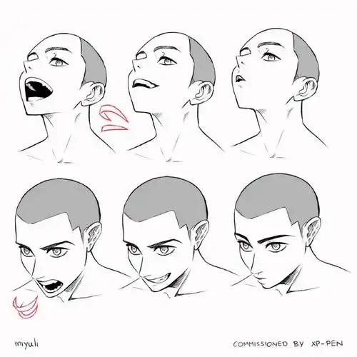 【绘画素材】多角度人物头部的画法参考!_每日讲画-站酷zcool