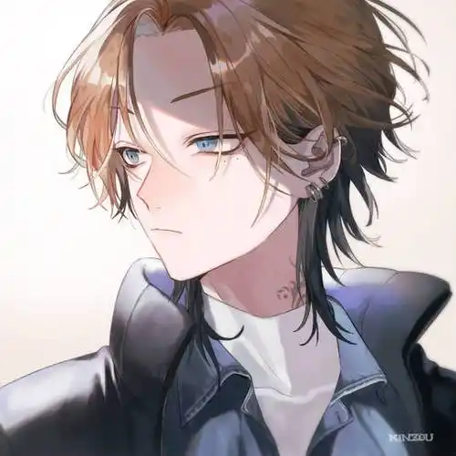 痞帅风格的小男生插画头像图片