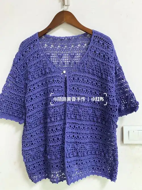 夏季钩衣樱桃开衫有图解