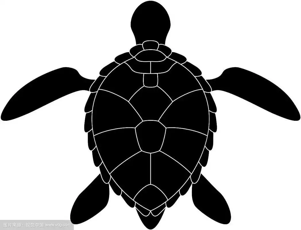 龟的程式化剪影