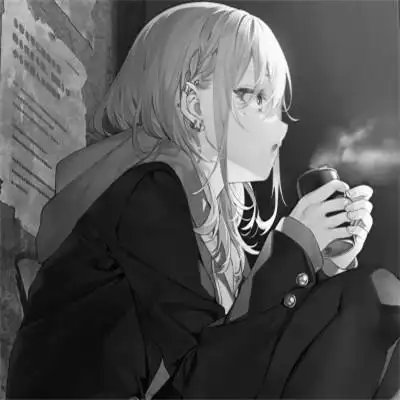 动漫女生头像黑白漫画图片