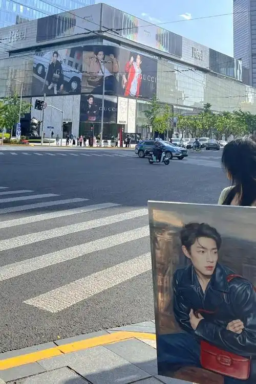 肖战#xz#日常见肖战#虾姐带着自己画的肖战去打卡太卷啦